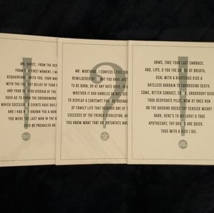 Set of 3 Literature Excerpts Wall Art (11×13)